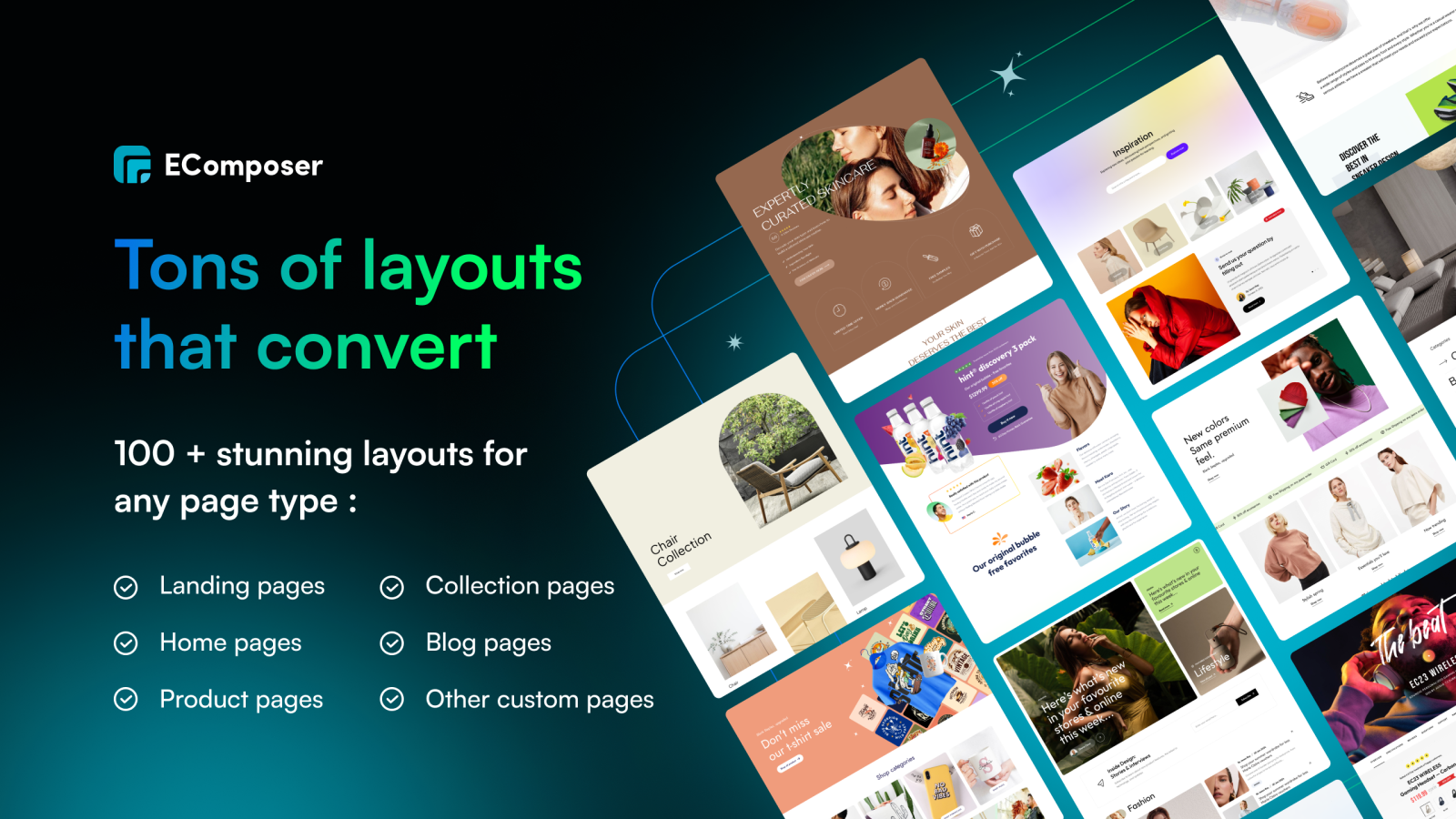 Create any page type & section for Shopify stores