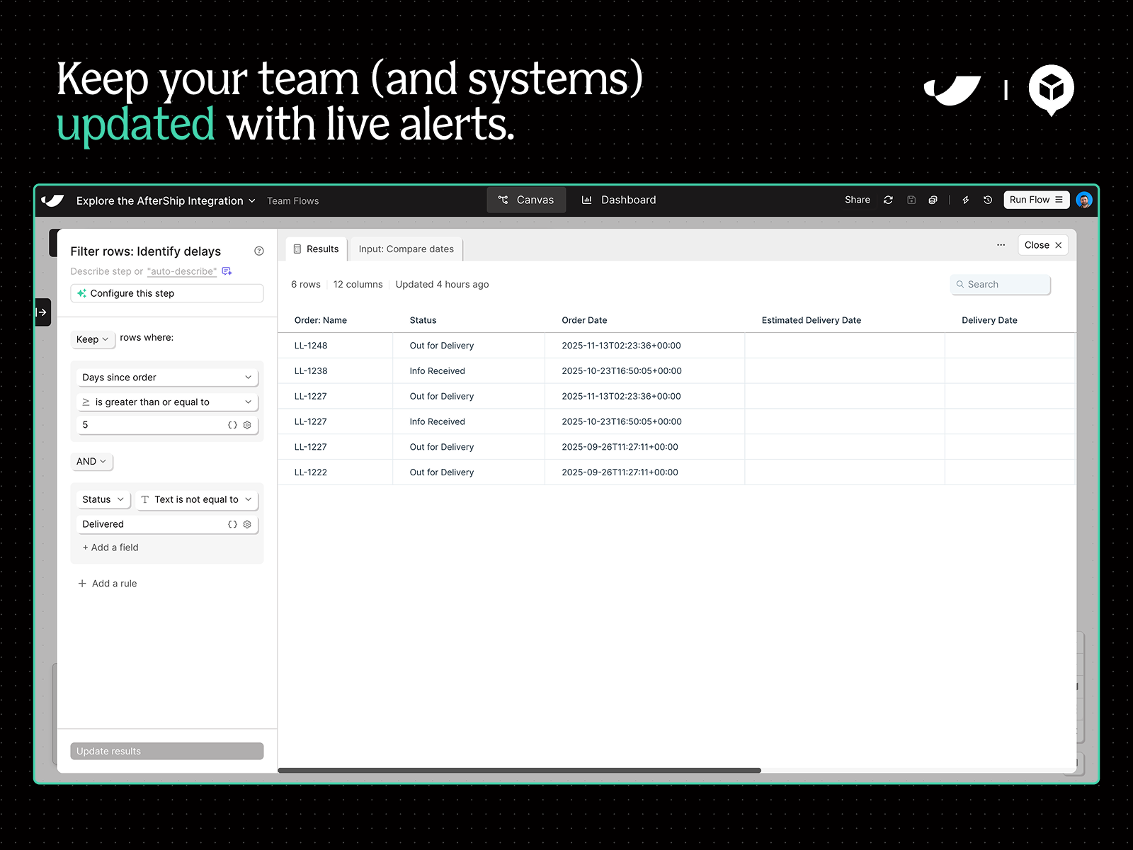 Trigger alerts & update tools