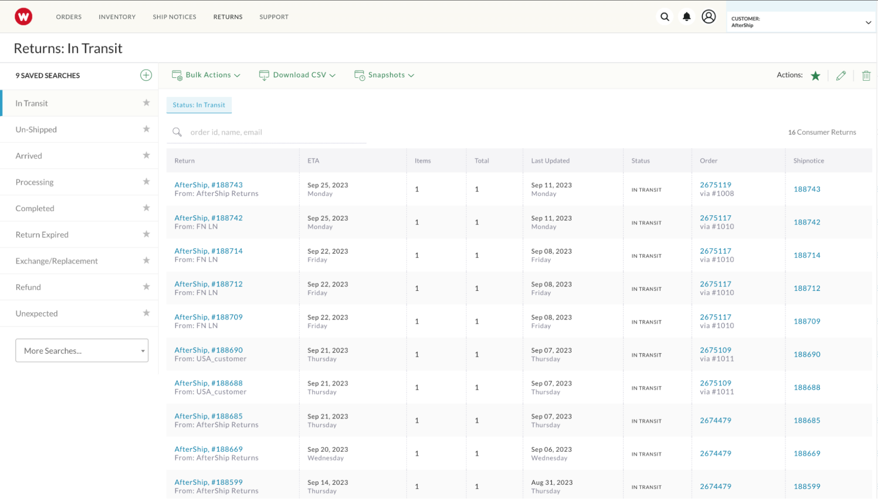 RyderShip Integration With AfterShip Returns