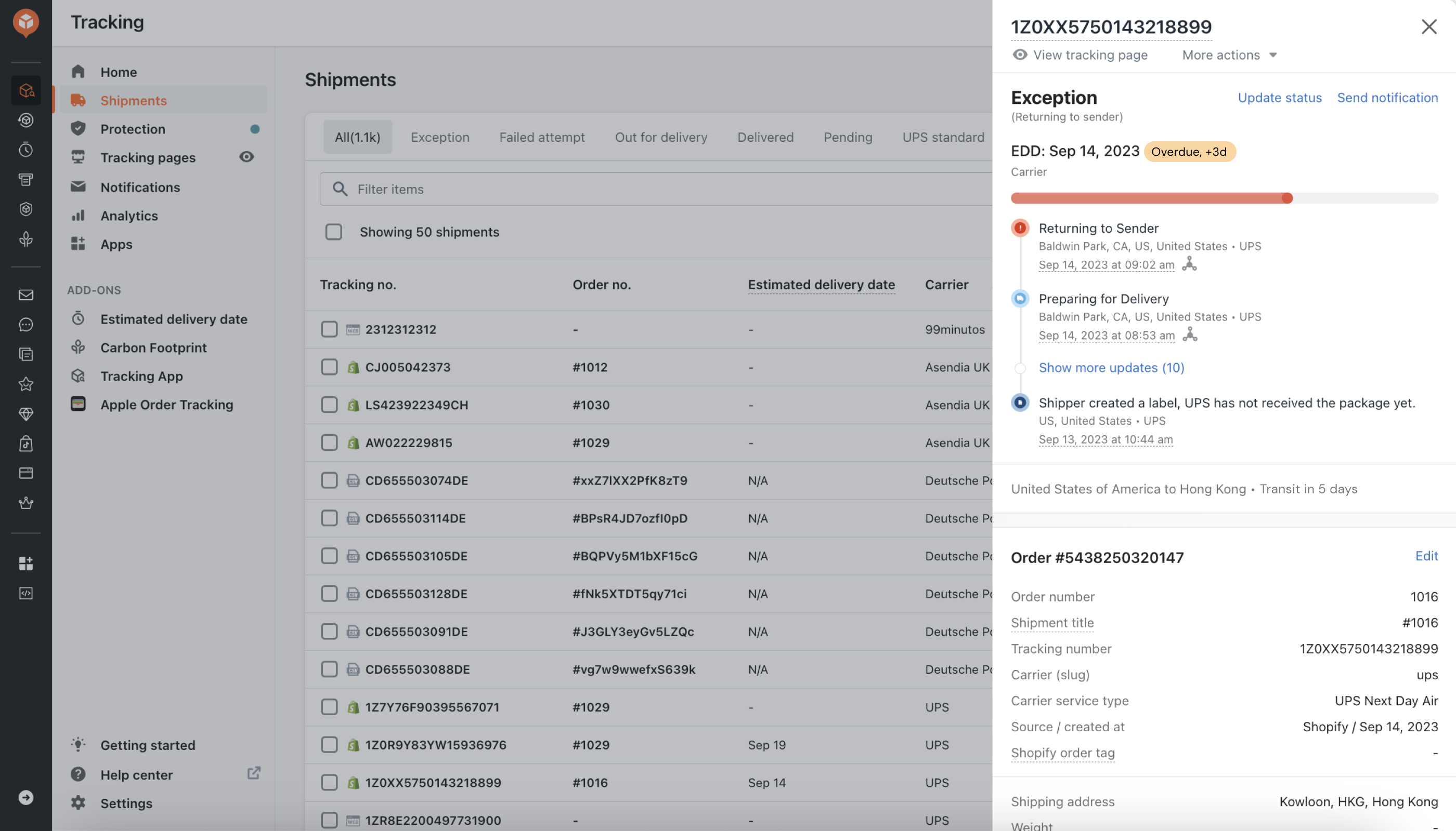 Knix Order Tracking & Tech Stack - AfterShip