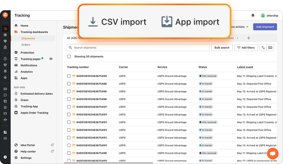 Auto-import shipments